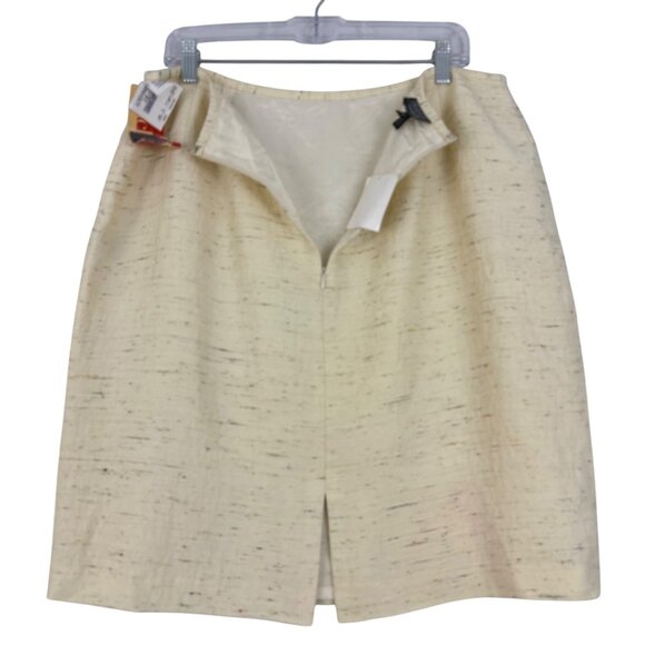 Lafayette 148 Skirt Women's 16 Tweed Pencil Skirt Back Slit Lined Multicolor - Picture 2 of 14